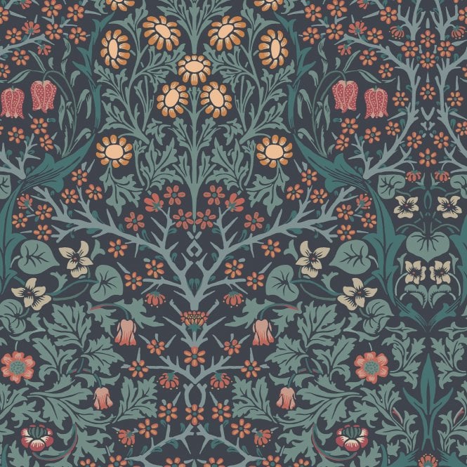 SAMPLE - Blackthorn Navy Blue Wallpaper