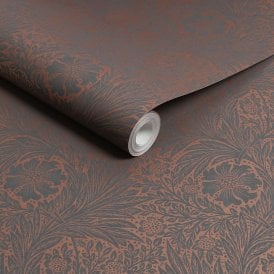 SAMPLE - Marigold Fibrous Charcoal  Grey Wallpaper