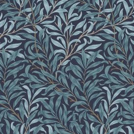 SAMPLE - Willow Bough Deep blues Blue Wallpaper