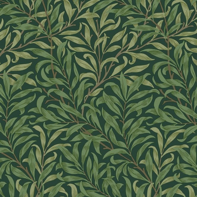 SAMPLE - Willow Bough Deep Green Green Wallpaper