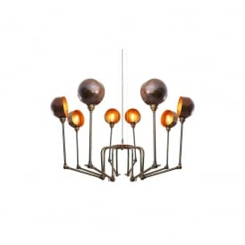 SAN JOSE Modern Chandelier in Antique Brass