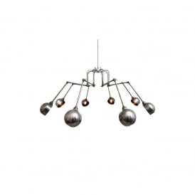 SAN JOSE Modern Chandelier in Antique Silver