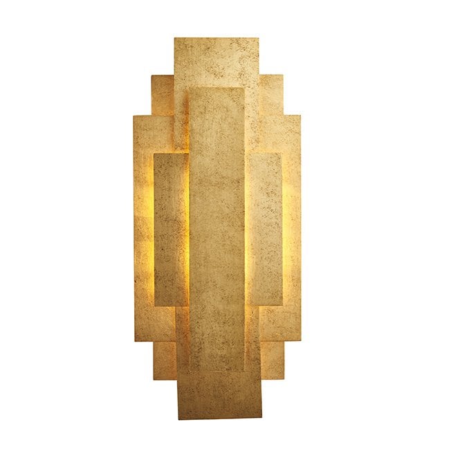 SLATE Rectangular Gold Panel Wall Light