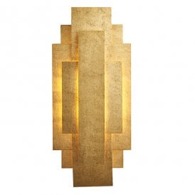 SLATE Rectangular Gold Panel Wall Light