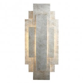 SLATE Rectangular Silver Panel Wall Light