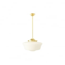 SOFIA Schoolhouse Pendant Light in Polished Brass