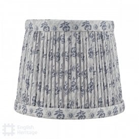 pleated empire shade with grey block printed floral pattern
