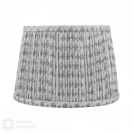 pleated empire shade with grey block printed pattern