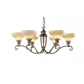 STRATFORD Bell Large Ceiling Pendant Marble Glass & Brass