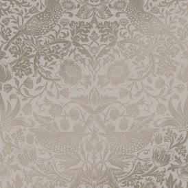 Strawberry Thief Fibrous Neutral Natural Wallpaper
