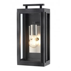 SUTCLIFFE 1 Light Wall Lantern in Aged Zinc IP44 Rated for Outdoor Use