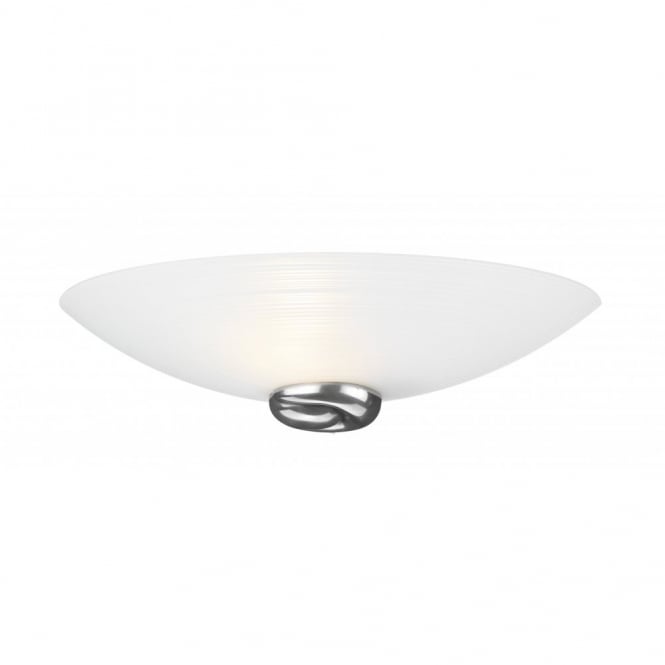 SWIRL Wall Light with White Glass and Pewter Finish