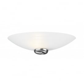 SWIRL Wall Light with White Glass and Pewter Finish