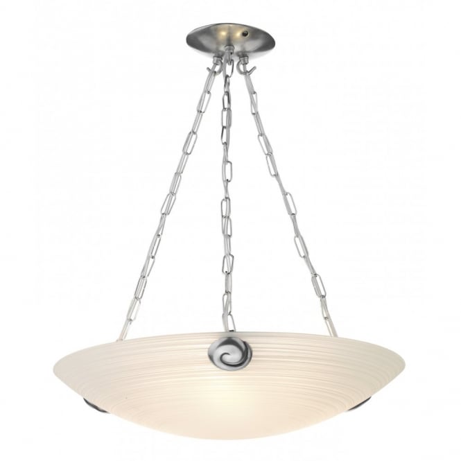 SWIRL White Glass Up lighter Ceiling Pendant