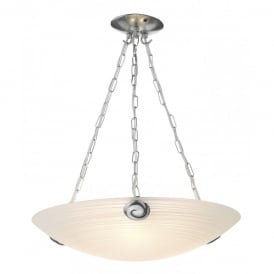 SWIRL White Glass Up lighter Ceiling Pendant