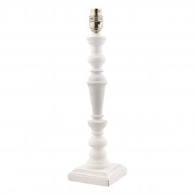 Distressed Hand Painted White Table Lamp Base Only with