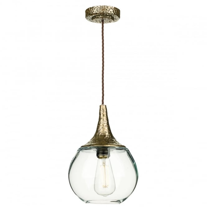 TEARDROP Single Ceiling Pendant Bronze/Glass