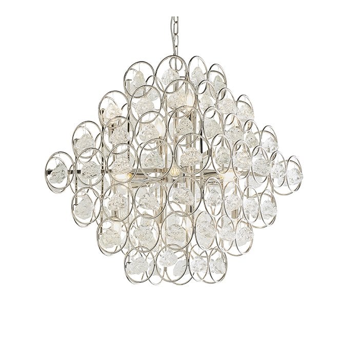 TRANSCEND Large Tiered Pendant With Crystal Glass Details
