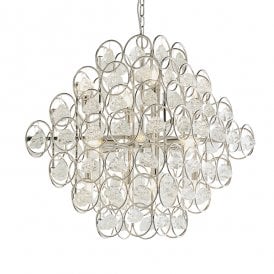 TRANSCEND Large Tiered Pendant With Crystal Glass Details