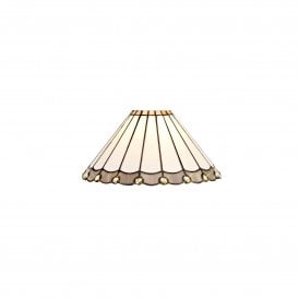 UNA Tiffany Glass Lampshade | Grey Cream Black
