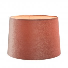 Empire Velvet Drum lamp shade in blush pink 25cm/10 inch