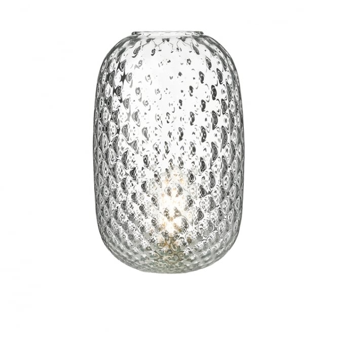 VIDRO Large Clear Dimpled Glass Shade