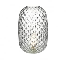 VIDRO Large Clear Dimpled Glass Shade