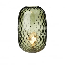 VIDRO Large Olive Green Dimpled Glass Shade