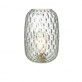VIDRO Small Dimpled Clear Glass Shade