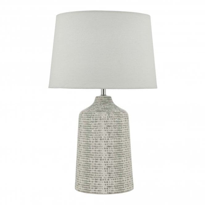 VONDRA Table Lamp White & Grey With Shade