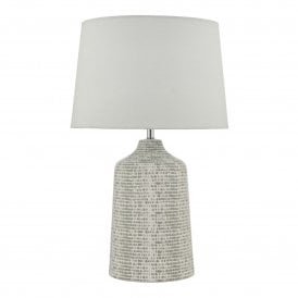 VONDRA Table Lamp White & Grey With Shade