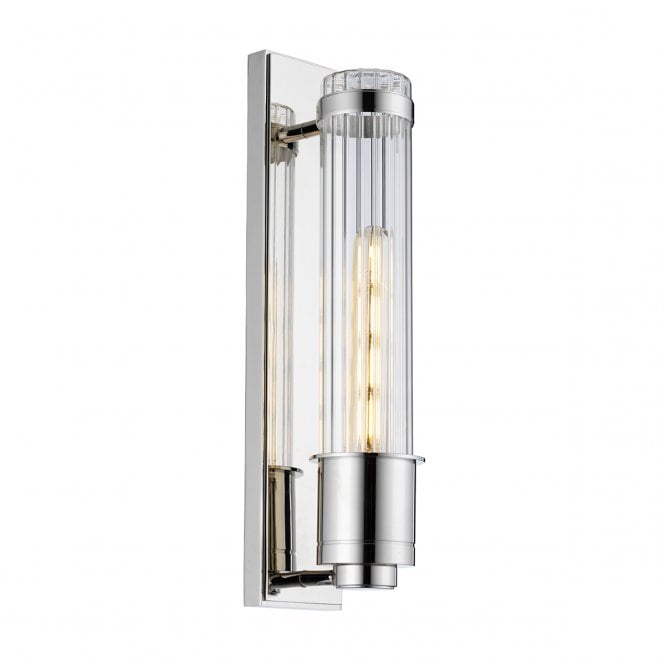 WELLINGTON 1 Light Wall Light in Polished Chrome IP44 Bathroom Safe