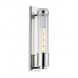 WELLINGTON 1 Light Wall Light in Polished Chrome IP44 Bathroom Safe