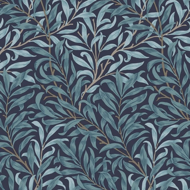 Willow Bough Deep blues Blue Wallpaper