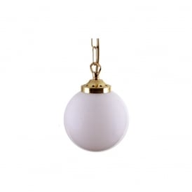 YAOUNDE 14cm Globe Pendant Light in Polished Brass